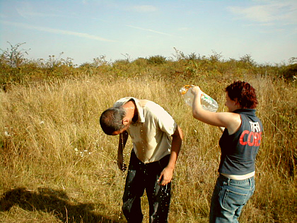 Augusto dripping wet