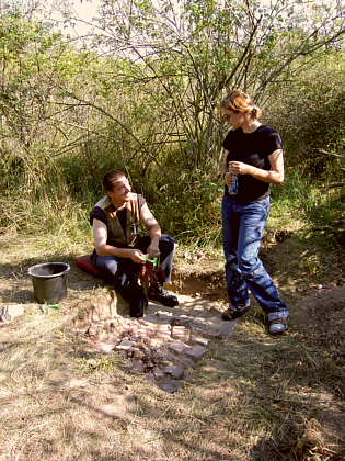 I and Bärbel at the place she nose-dived in hours earlier