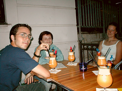 Fabio, Tara and Malin enjoying sex on the beach