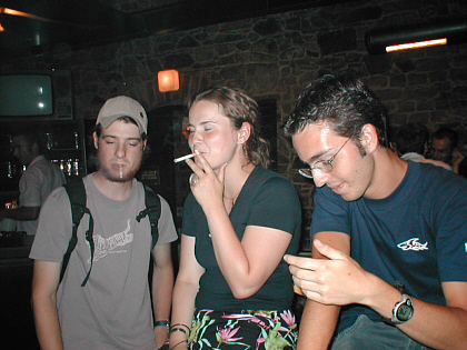 Marlen pretends to smoke