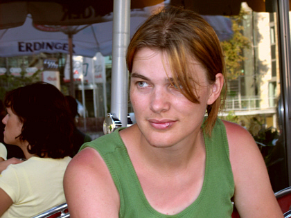 Bärbel, her lip almost healed