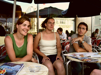 Bärbel, Carine and Fabio