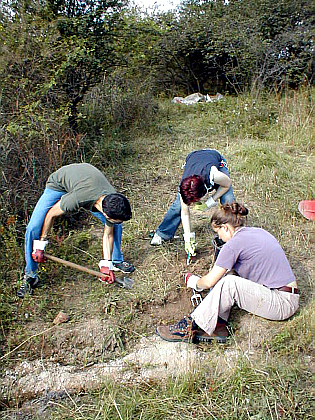 widening an excavation that was begun last year