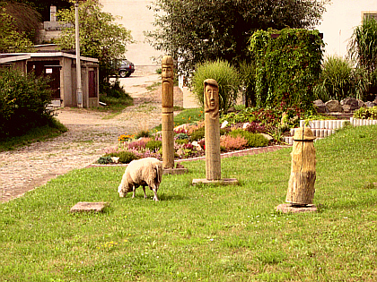 sheep and art in Strehla