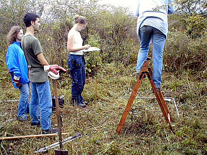 documenting the area before the excavation